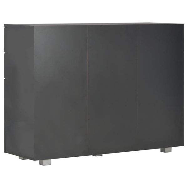 vidaXL High-Gloss Black Sideboard 107x35x80.5 cm