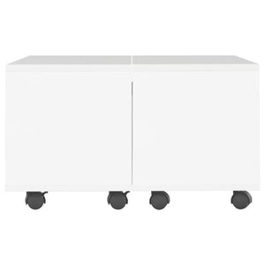 vidaXL Coffee Table High-Gloss White 60x60x35 cm Chipboard