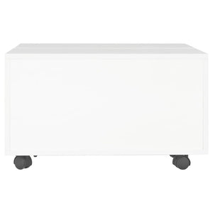 vidaXL Coffee Table High-Gloss White 60x60x35 cm Chipboard