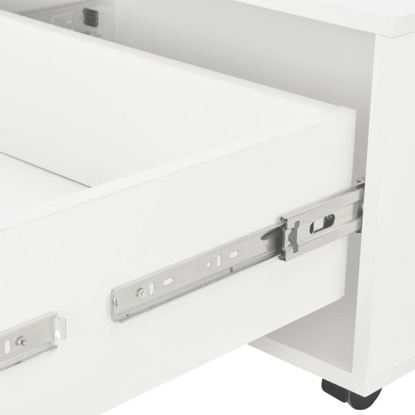 vidaXL Coffee Table High-Gloss White 60x60x35 cm Chipboard