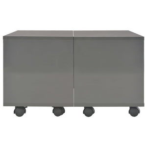 vidaXL Coffee Table High Gloss Grey 60x60x35 cm Chipboard
