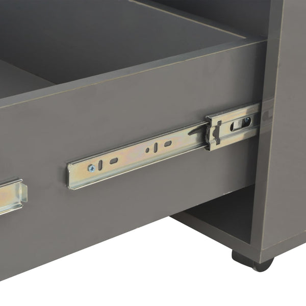 vidaXL Coffee Table High Gloss Grey 60x60x35 cm Chipboard