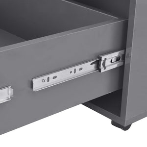 vidaXL Coffee Table High Gloss Grey 100x100x35 cm