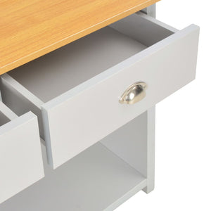 vidaXL Console Table Grey 97x35x76 cm