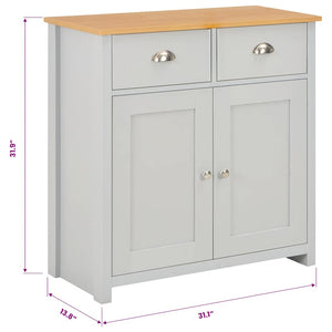 vidaXL Sideboard Grey vidaXL Sideboard Grey 79 x 35 x 81 cm
