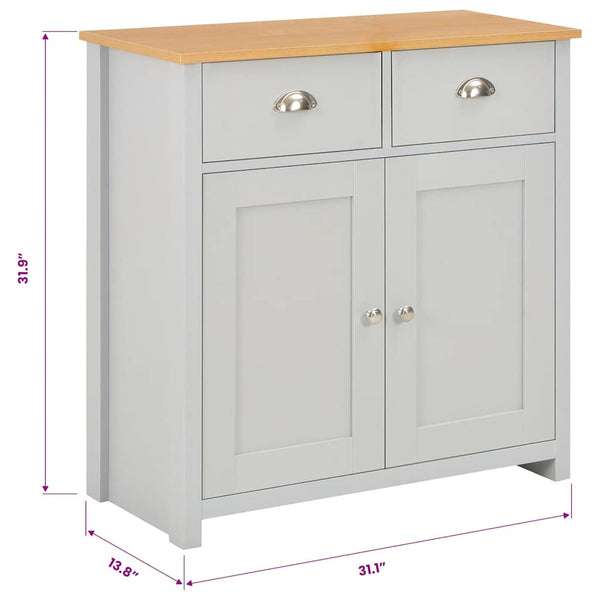 vidaXL Sideboard Grey vidaXL Sideboard Grey 79 x 35 x 81 cm