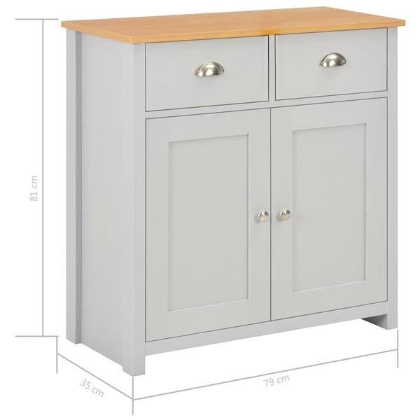 vidaXL Sideboard Grey vidaXL Sideboard Grey 79 x 35 x 81 cm