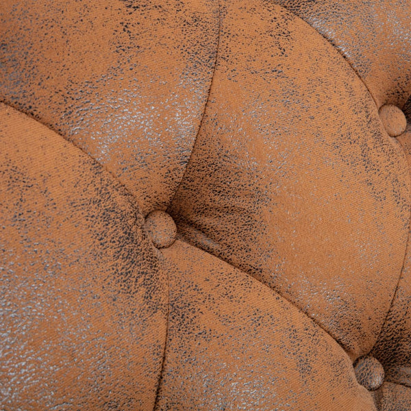 vidaXL Chaise Lounge Brown Suede Look