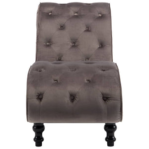 vidaXL Chaise Lounge Grey Velvet