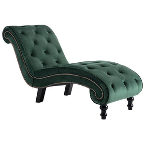 vidaXL Chaise Lounge Green Velvet