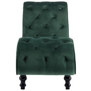 vidaXL Chaise Lounge Green Velvet