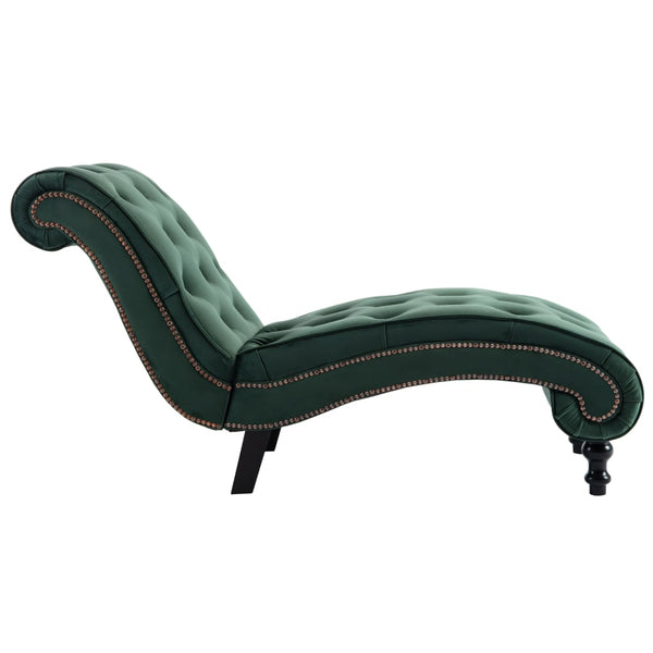 vidaXL Chaise Lounge Green Velvet