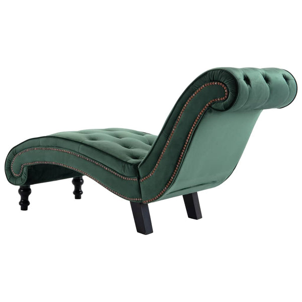 vidaXL Chaise Lounge Green Velvet