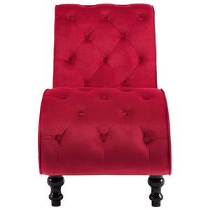 vidaXL Chaise Lounge Red Velvet