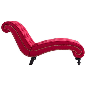 vidaXL Chaise Lounge Red Velvet