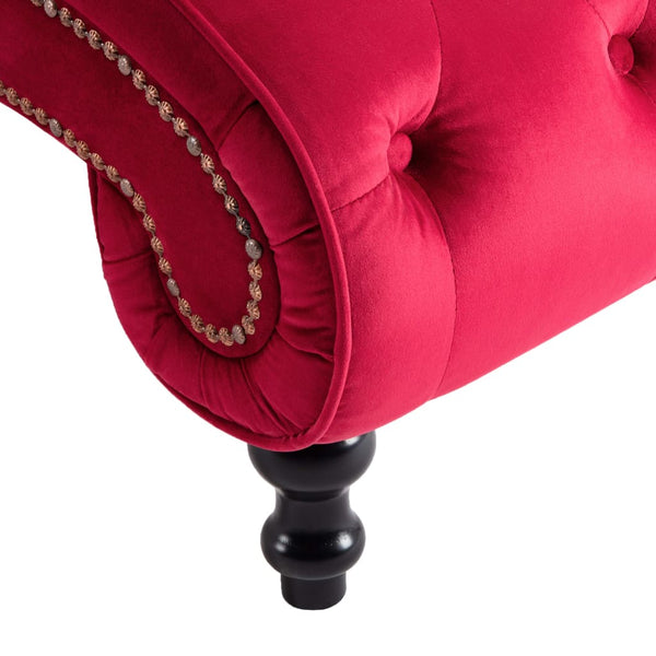 vidaXL Chaise Lounge Red Velvet