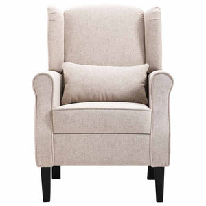 vidaXL Armchair Beige Fabric