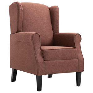 vidaXL Armchair Brown Fabric