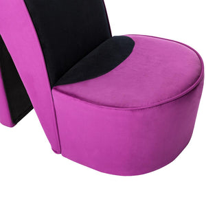 vidaXL High-Heel Shoe Chair Purple Velvet