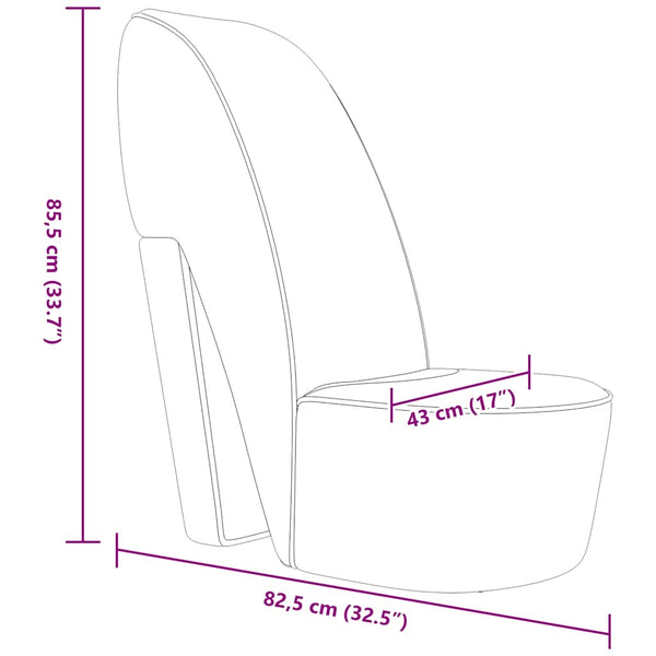 vidaXL High-Heel Shoe Chair Purple Velvet