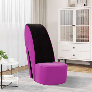 vidaXL High-Heel Shoe Chair Purple Velvet