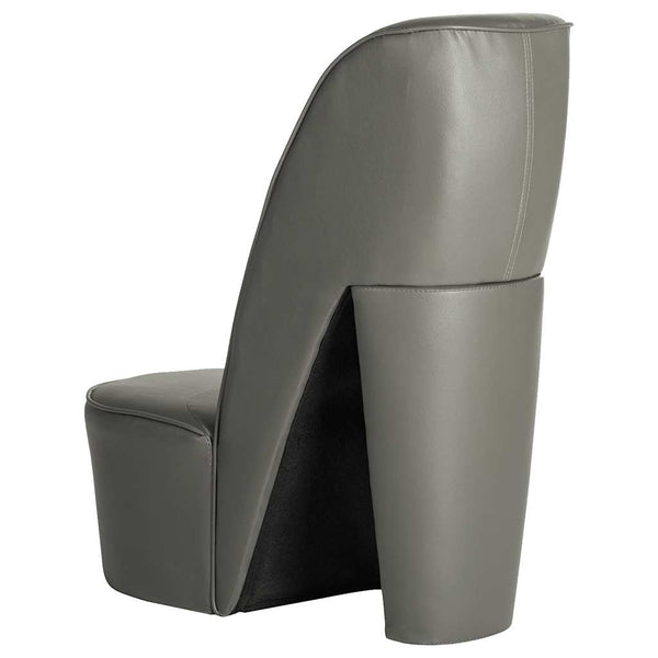 vidaXL High Heel Chair Grey Faux Leather