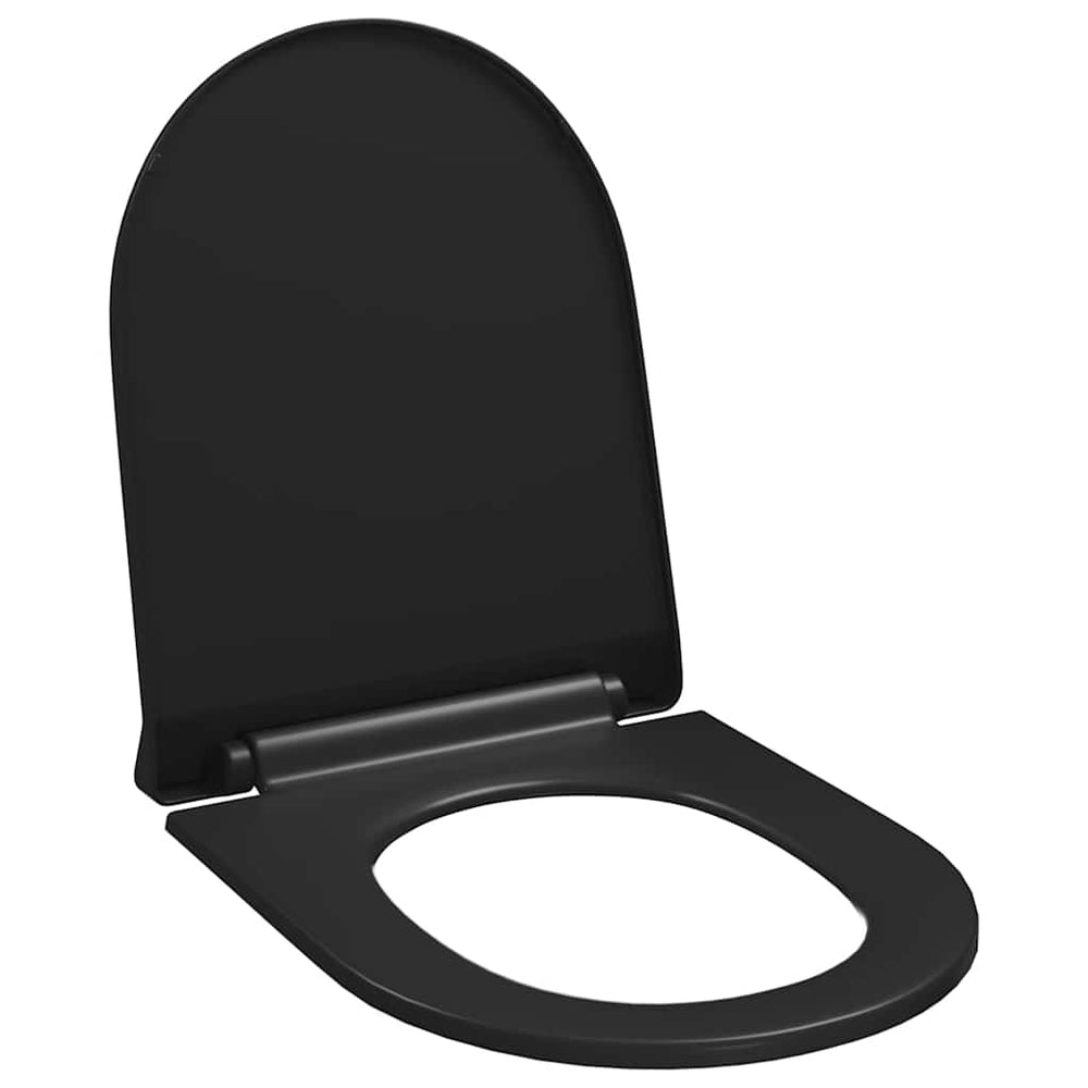 Toilettensitz mit Absenkautomatik und Quick-Release Schwarz
