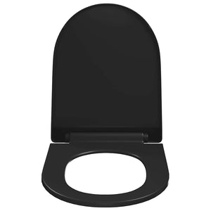 Toilettensitz mit Absenkautomatik und Quick-Release Schwarz
