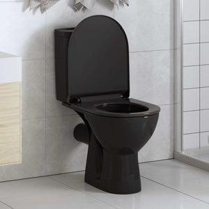 Toilettensitz mit Absenkautomatik und Quick-Release Schwarz