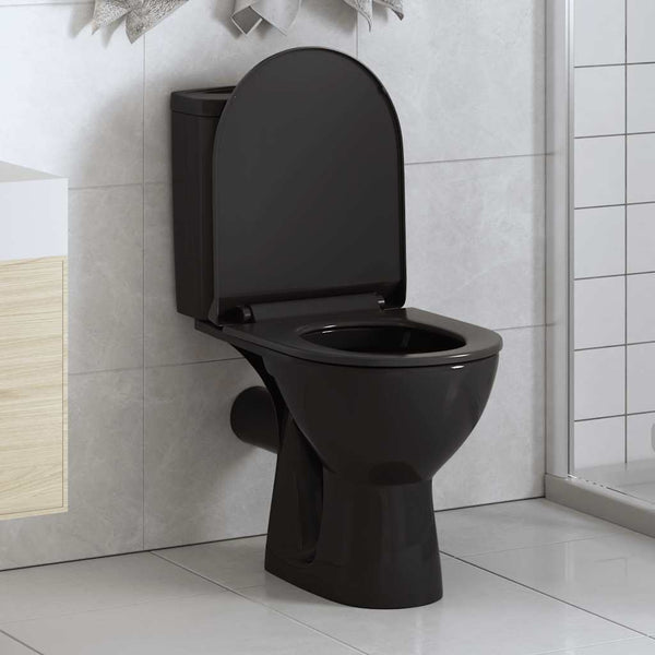 Toilettensitz mit Absenkautomatik und Quick-Release Schwarz