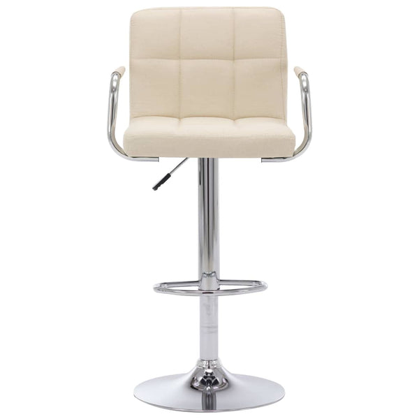vidaXL Bar Stool Cream Fabric