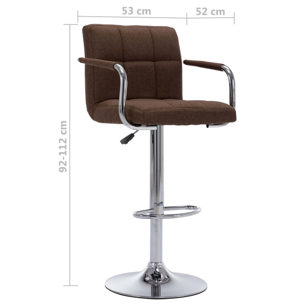 vidaXL Bar Stool Brown Fabric