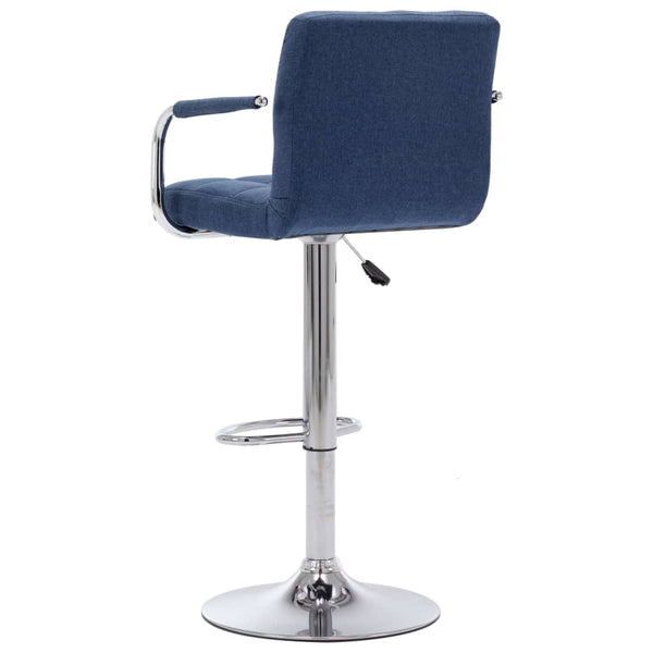 vidaXL Bar Stool Blue Fabric