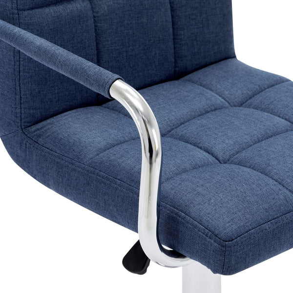 vidaXL Bar Stool Blue Fabric