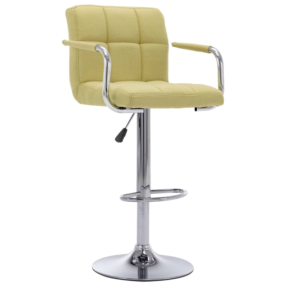 vidaXL Bar Stool Green Fabric