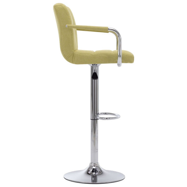 vidaXL Bar Stool Green Fabric