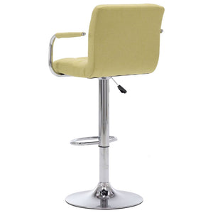 vidaXL Bar Stool Green Fabric