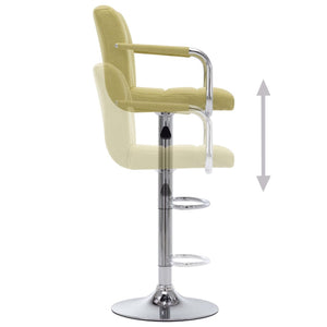 vidaXL Bar Stool Green Fabric