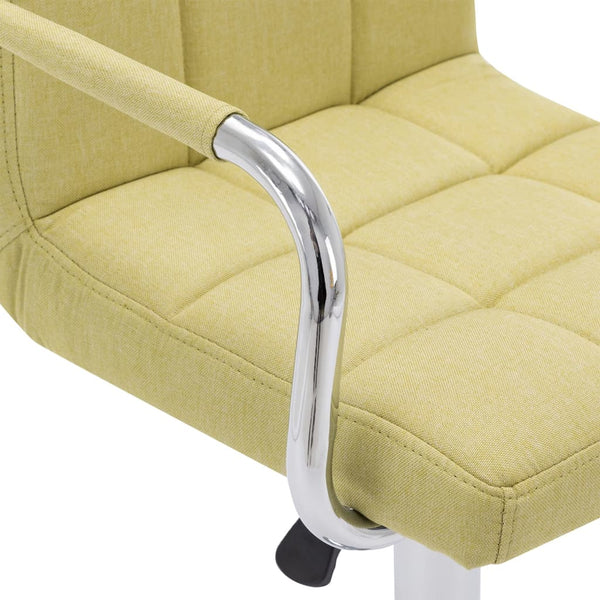 vidaXL Bar Stool Green Fabric