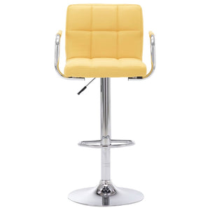 vidaXL Bar Stool Yellow Fabric