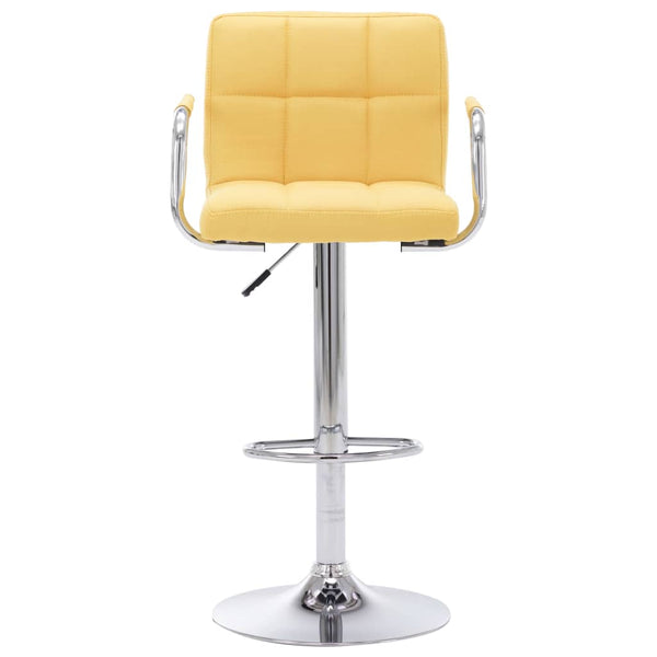 vidaXL Bar Stool Yellow Fabric
