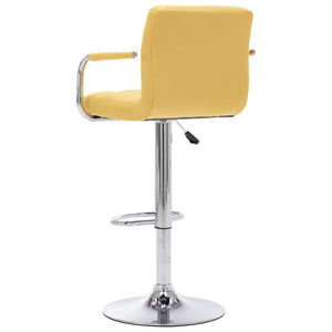 vidaXL Bar Stool Yellow Fabric