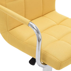 vidaXL Bar Stool Yellow Fabric
