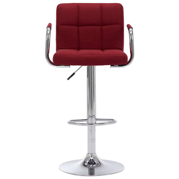 vidaXL Bar Stools Wine Red Fabric