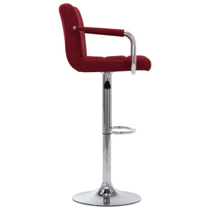 vidaXL Bar Stools Wine Red Fabric