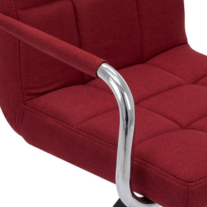 vidaXL Bar Stools Wine Red Fabric