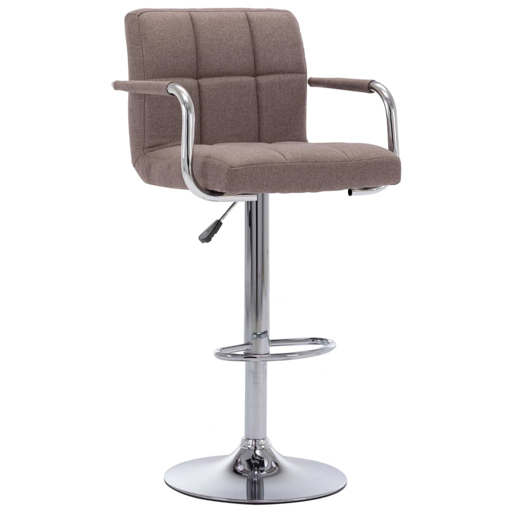 vidaXL Bar Stool Taupe Fabric