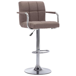 vidaXL Bar Stool Taupe Fabric