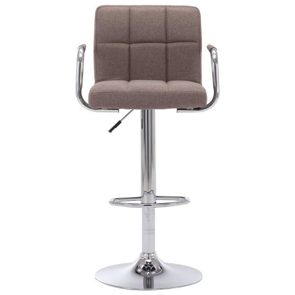 vidaXL Bar Stool Taupe Fabric