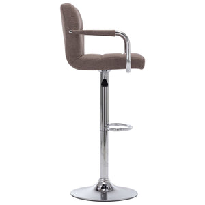 vidaXL Bar Stool Taupe Fabric